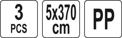 Pásy na stěhování nábytku 5 x 370 cm 3 ks Yato YT-74261