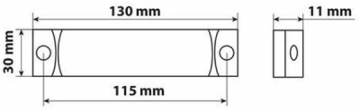 Světlo poziční boční 3 LED 24V F-14 bílé