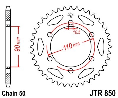 Řetězová rozeta JT JTR 850-31 31 zubů, 530