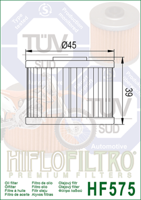 Olejový filtr HIFLOFILTRO HF575