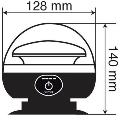 Maják výstražný LED dobíjecí , 9 / 30V + 230V