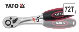 Ráčna 1/4" YATO 148 mm s plastovou rukojetí