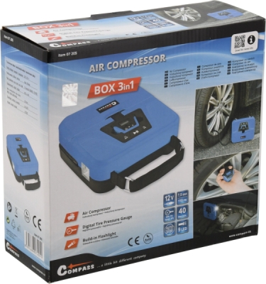 Compass kompresor 12V BOX digitální 3in1