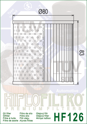 Olejový filtr HIFLOFILTRO HF126