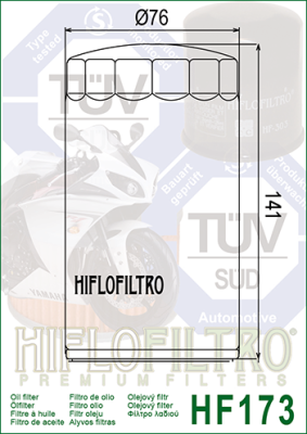 Olejový filtr HIFLOFILTRO HF173C chrom