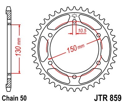 Řetězová rozeta JT JTR 859-40 40 zubů, 530