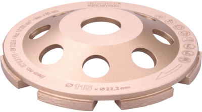 Kotouč diamantový brusný dvouřadý, ⌀125x22,2mm EXTOL INDUSTRIAL