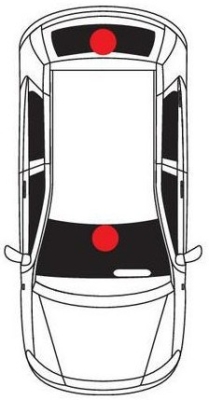 Anténa vnitřní elektronická nalepovací
