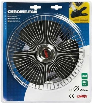 Ventilátor 12V FAN 20cm s clipem