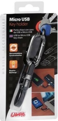 Přívěšek na klíče s USB> Micro USB kabel - 10 cm