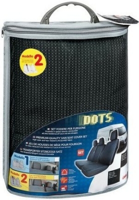 Potah přední VAN DOTS-2 černo-šedý