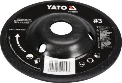 Rotační rašple úhlová jemná 125 mm typ 3 Yato YT-59170