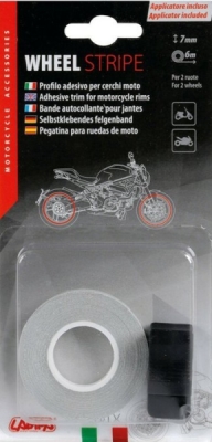 MOTO Reflexní proužek-linka na obvod kola REFLECTIVE 6m x 7mm - bílá NEW 2/2020