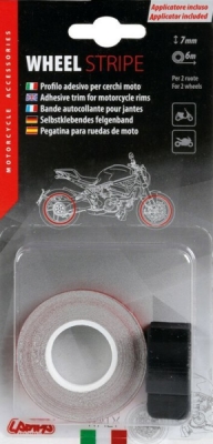 MOTO Reflexní proužek-linka na obvod kola REFLECTIVE 6m x 7mm - červená NEW 2/2020