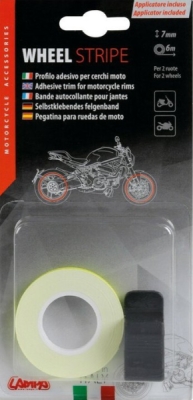 MOTO Reflexní proužek-linka na obvod kola FLUO 6m x 7mm - žlutá NEW 2/2020
