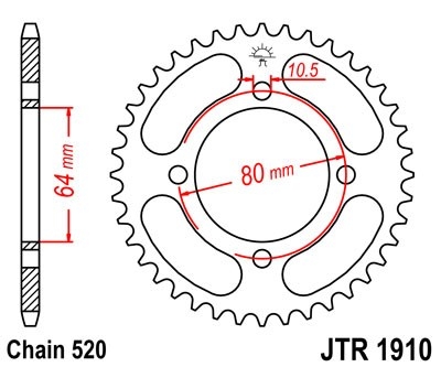 Řetězová rozeta JT JTR 1910-32 32 zubů, 520