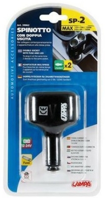 Rozdvojka pevná, černá LAMPA Italy