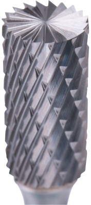 Fréza karbidová, válcová s čelním ozubením, pr.12x25mm/stopka 6mm, sek střední EXTOL INDUSTRIAL