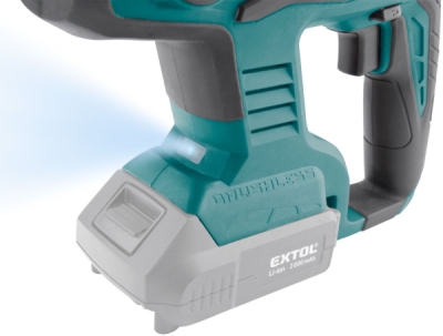 Kladivo vrtací aku SHARE20V, 1,7J, SDS plus, BRUSHLESS, 20V Li-ion, bez baterie a nabíječky EXTOL INDUSTRIAL
