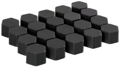 Kryty šroubů ozdobné silikonové černé NUT CAPS 17mm