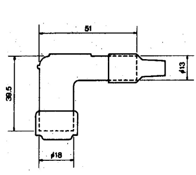 Koncovka zapalovací svíčky NGK 8031 LB05E (708.52.10)