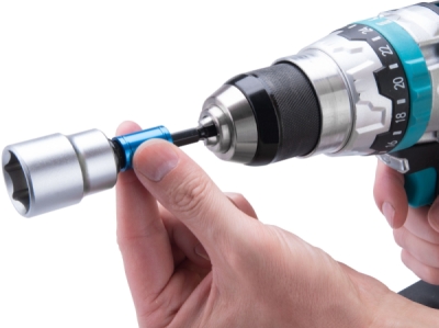 Adaptéry do vrtačky s otoč.úchytem 3ks, 1/4"-3/8"-1/2", S2 FORTUM