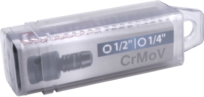 Adaptér rázový 1/2" čtyřhran na hroty 1/4", Quick-Lock, CrMoV FORTUM