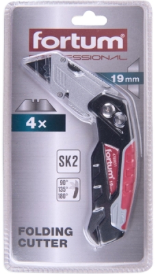 Nůž zavírací s výměnným břitem a zásobníkem, 19mm FORTUM
