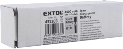 Baterie náhradní, 7,4V, 4000mAh EXTOL LIGHT