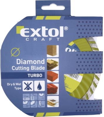 EXTOL CRAFT kotouč diamantový řezný, turbo - suché i mokré řezání, 115x22,2mm, 108851