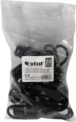 EXTOL CRAFT háčky na elastický popruh 8mm, balení 20 ks, 20ks, 10011