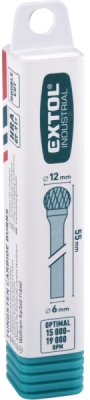 Fréza karbidová, kulová, pr.12mm/stopka 6mm, sek střední EXTOL INDUSTRIAL