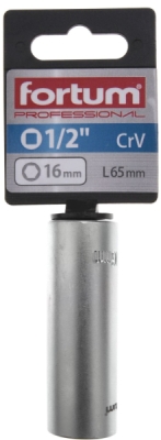 Hlavice nástrčná na zapalov. svíčky 1/2", 16mm, L 65mm FORTUM