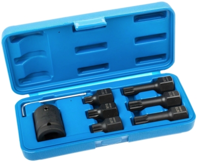 Úderové bity XZN (Spline) 1/2", M14 - M18, s adaptérem na 3/4", sada 8 ks - ASTA A-6XZN