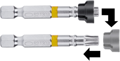 Hroty sada 2ks TORX s magnetickým kloboučkem, T 40x50mm, S2 FORTUM