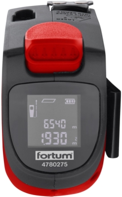 Metr laserový 40m v kombinaci s 5m svinovacím, laser: 0,129 - 40m FORTUM