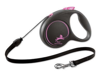 Vodítko Flexi Black Design lanko M růžové 5m