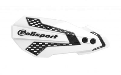 Chrániče páček POLISPORT 8308200018 MX FLOW s montážní sadou bílá/černá