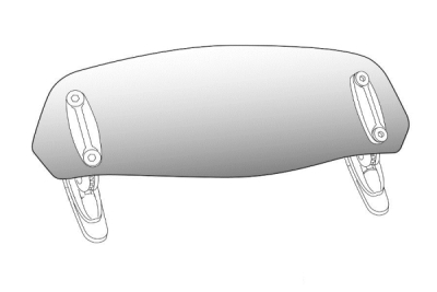 Přídavné plexi nastavitelné PUIG 6320W clip-on průhledný