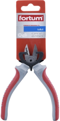 Kleště štípací boční pro elektroniku, 100mm, 61CrV5 FORTUM