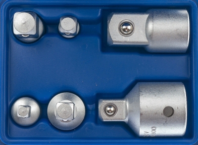 Redukce čtyřhrany 1/4", 3/8", 1/2", 3/4", různé adaptéry, sada 6 ks - ASTA A-6HAS