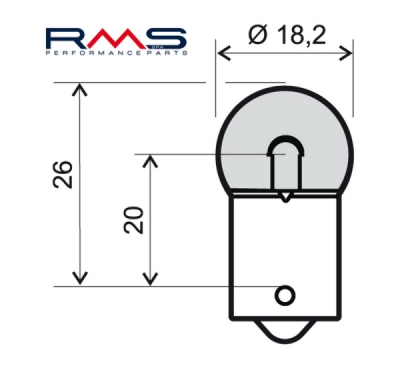 Žárovka RMS 246510211 246510215 12V 10W, BA15S oranžová (RMS.246510211)