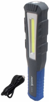 Dílenská montážní lampa, COB LED, 800 lm, nabíjecí, s magnety a háčky - ASTA  A-GAL99