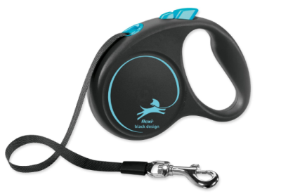 Vodítko Flexi Black Design páska S modré 5m
