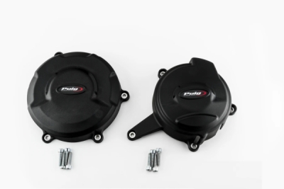 Engine covers PUIG Track for Championship 21505N černý included 2 covers