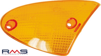 Sklo blinkru - pravé přední RMS 246470020 oranžová Homologace