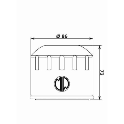 Olejový filtr MIW BO14003 (alt. HF557)
