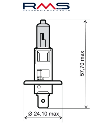 Žárovka RMS 246510030 12V 55W, H1 modrá