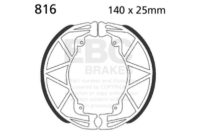 Sada brzdových čelistí EBC 816P 816 (745.816)