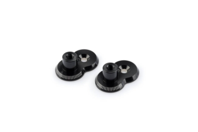 Adjustable footpegs relocation adaptors kit PUIG 3838N 20mm černý